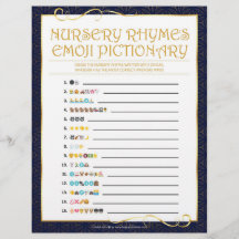 Nursery Rhymes Emoji Pictionary [Golden Blue]