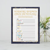 Nursery Rhymes Emoji Pictionary [Golden Blue] Briefhoofd (Staand voorkant)