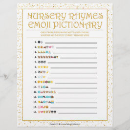Nursery Rhymes Emoji Pictionary [Golden Sparkles] Briefhoofd