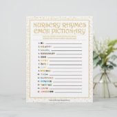 Nursery Rhymes Emoji Pictionary [Golden Sparkles] Briefhoofd (Staand voorkant)