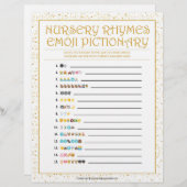 Nursery Rhymes Emoji Pictionary [Golden Sparkles] Briefhoofd (Voorkant / Achterkant)