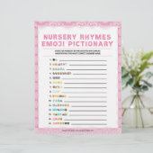 Nursery Rhymes Emoji Pictionary [Luxury Lace Pink] Briefhoofd (Staand voorkant)