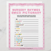 Nursery Rhymes Emoji Pictionary [Luxury Lace Pink] Briefhoofd (Voorkant / Achterkant)