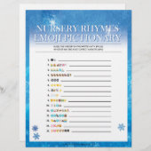 Nursery Rhymes Emoji Pictionary [Snowy Blue] Briefhoofd (Voorkant / Achterkant)