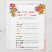 Nursery Rhymes Emoji Pictionary [Teddy Bears] Briefhoofd (Voorkant / Achterkant)