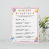 Nursery Rhymes Quiz [Baby Basics Pink] Briefhoofd (Staand voorkant)