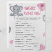 Nursery Rhymes Quiz [Baby olifant [Roze]] Briefhoofd (Voorkant / Achterkant)