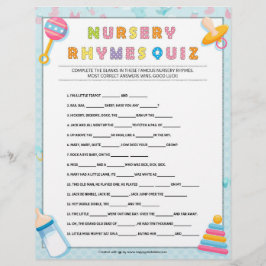 Nursery Rhymes Quiz [Basics Blue] Briefhoofd