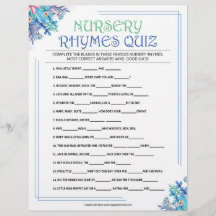 Nursery Rhymes Quiz [Blauwe Floral]