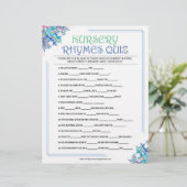 Nursery Rhymes Quiz [Blauwe Floral] Briefhoofd (Staand voorkant)