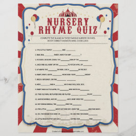 Nursery Rhymes Quiz [Circus Theme] Briefhoofd