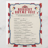 Nursery Rhymes Quiz [Circus Theme] Briefhoofd (Voorkant / Achterkant)