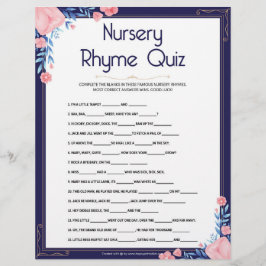 Nursery Rhymes Quiz [Floral Lijst] Briefhoofd