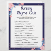 Nursery Rhymes Quiz [Floral Lijst] Briefhoofd (Voorkant / Achterkant)