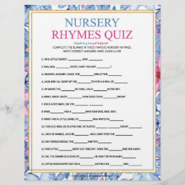 Nursery Rhymes Quiz [Florale Waterverven] Briefhoofd