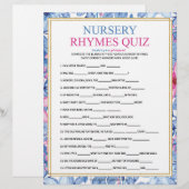 Nursery Rhymes Quiz [Florale Waterverven] Briefhoofd (Voorkant / Achterkant)