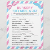 Nursery Rhymes Quiz [Genderverassing] Briefhoofd (Voorkant)