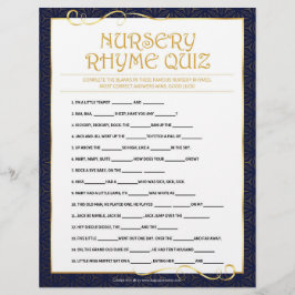 Nursery Rhymes Quiz [Golden Blue] Briefhoofd