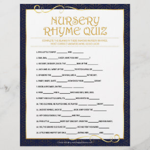 Nursery Rhymes Quiz [Golden Blue] Briefhoofd