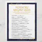 Nursery Rhymes Quiz [Golden Blue] Briefhoofd (Voorkant / Achterkant)