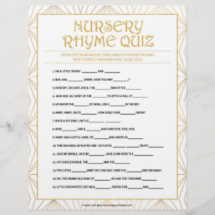 Nursery Rhymes Quiz [Golden Lines] Briefhoofd