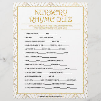 Nursery Rhymes Quiz [Golden Lines] Briefhoofd