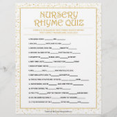 Nursery Rhymes Quiz [Golden Sparkles] Briefhoofd (Voorkant)