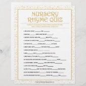 Nursery Rhymes Quiz [Golden Sparkles] Briefhoofd (Voorkant / Achterkant)