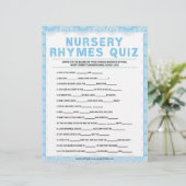 Nursery Rhymes Quiz [Luxe kant [blauw]] Briefhoofd (Staand voorkant)