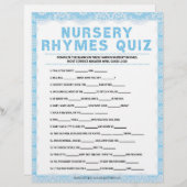 Nursery Rhymes Quiz [Luxe kant [blauw]] Briefhoofd (Voorkant / Achterkant)