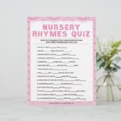 Nursery Rhymes Quiz [Luxearle kant [roze]] Briefhoofd (Staand voorkant)