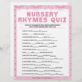 Nursery Rhymes Quiz [Luxearle kant [roze]] Briefhoofd (Voorkant / Achterkant)