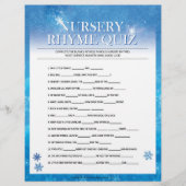 Nursery Rhymes Quiz [Snowy Blue] Briefhoofd (Voorkant)