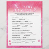 Nursery Rhymes Quiz [Snowy Pink] Briefhoofd (Voorkant)
