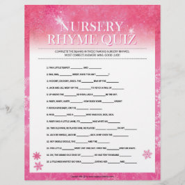 Nursery Rhymes Quiz [Snowy Pink] Briefhoofd