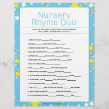 Nursery Rhymes Quiz [Sterrennacht Blue]