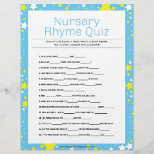 Nursery Rhymes Quiz [Sterrennacht Blue] Briefhoofd