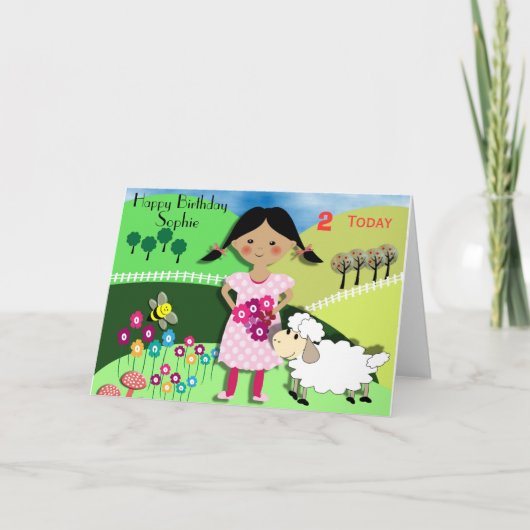 Nursery Rhythm Theme Schattigee Kids Verjaardag Ka Kaart (Voorkant)