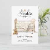 Nursery Scene Baby shower Uitnodiging (Staand voorkant)