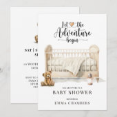 Nursery Scene Baby shower Uitnodiging (Voorkant / Achterkant)