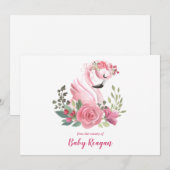 Nursery Swan Monogram Baby shower Dank je wel Bedankkaart (Voorkant / Achterkant)