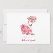 Nursery Swan Monogram Baby shower Dank je wel Bedankkaart (Voorkant)