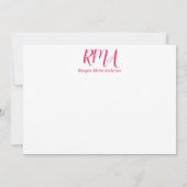 Nursery Swan Monogram Baby shower Dank je wel Bedankkaart (Achterkant)