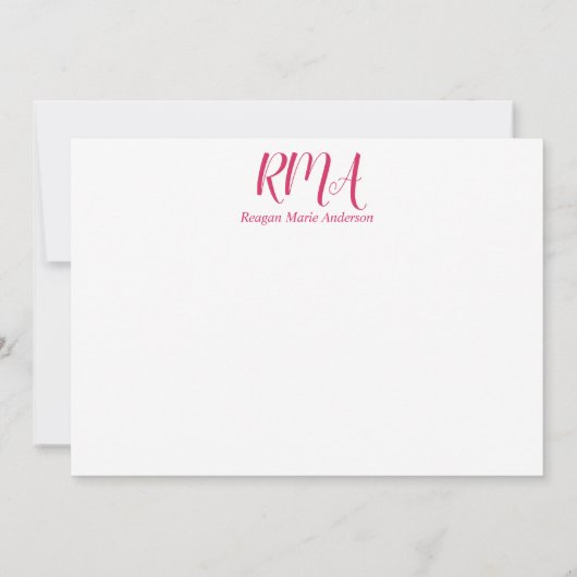 Nursery Swan Monogram Baby shower Dank je wel Bedankkaart (Achterkant)