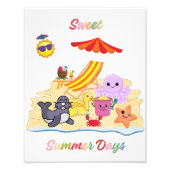 Nursery "Sweet Summer Day" Poster Zomer Kinder kam (Voorkant)
