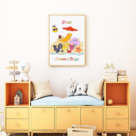 Nursery "Sweet Summer Day" Poster Zomer Kinder kam