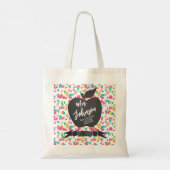 Nursery Teacher tas colorful confetti appel (Achterkant)