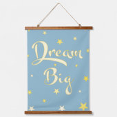 Nursery Wall Art Moon Stars Yellow Blue Tapestry Hangend Wandkleed (Voorkant 2)