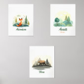 Nursery Wall Art - Natuur-geïnspireerd Muurkunst Sets (Voorkant)