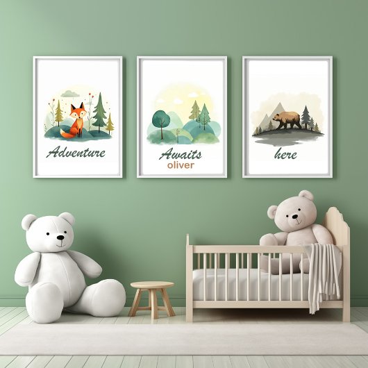 Nursery Wall Art - Natuur-geïnspireerd Muurkunst Sets
